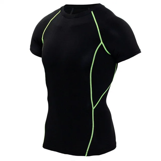 2019 New Compression Tracksuit Fitness Tight Sportswear Running Set T-shirt Leggings Men's Sportswear Demix Gym Sport Suit