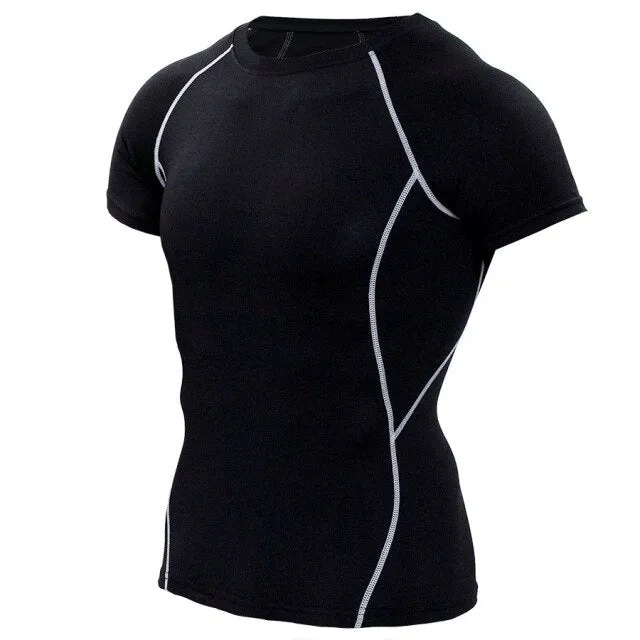 2019 New Compression Tracksuit Fitness Tight Sportswear Running Set T-shirt Leggings Men's Sportswear Demix Gym Sport Suit