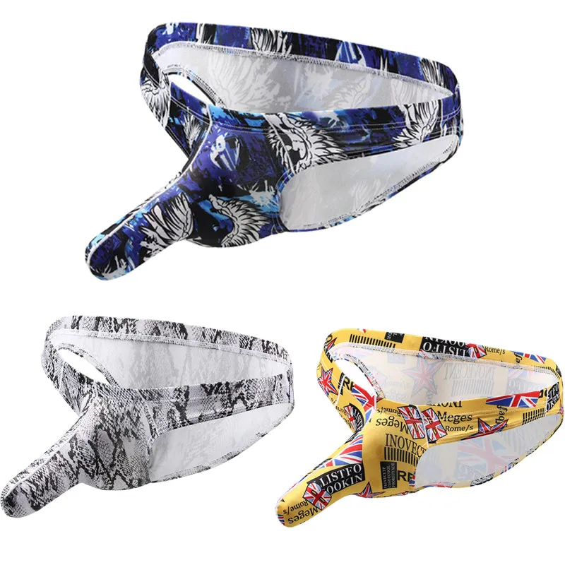 3 Pack Men's Printed Elephant Nose Sexy Underwear