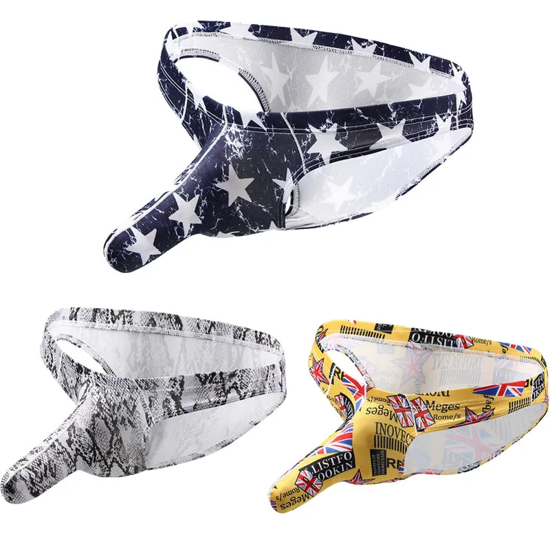 3 Pack Men's Printed Elephant Nose Sexy Underwear