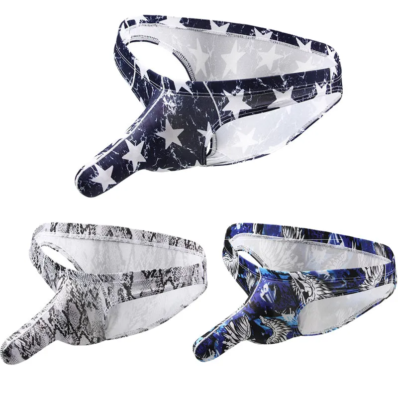 3 Pack Men's Printed Elephant Nose Sexy Underwear