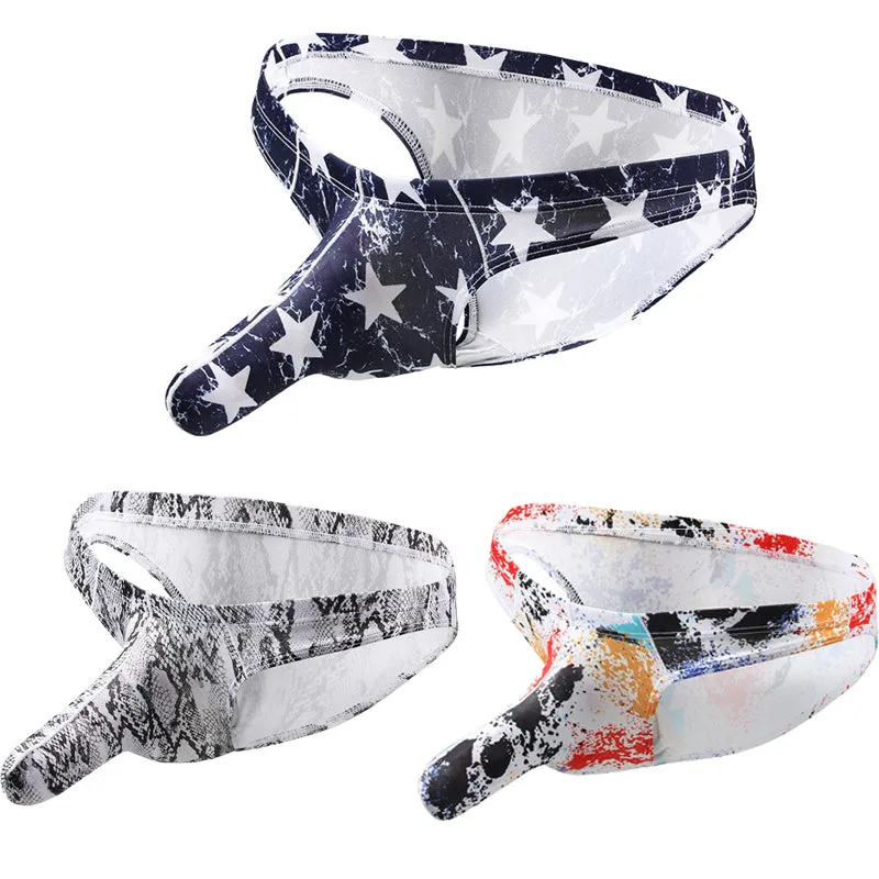 3 Pack Men's Printed Elephant Nose Sexy Underwear