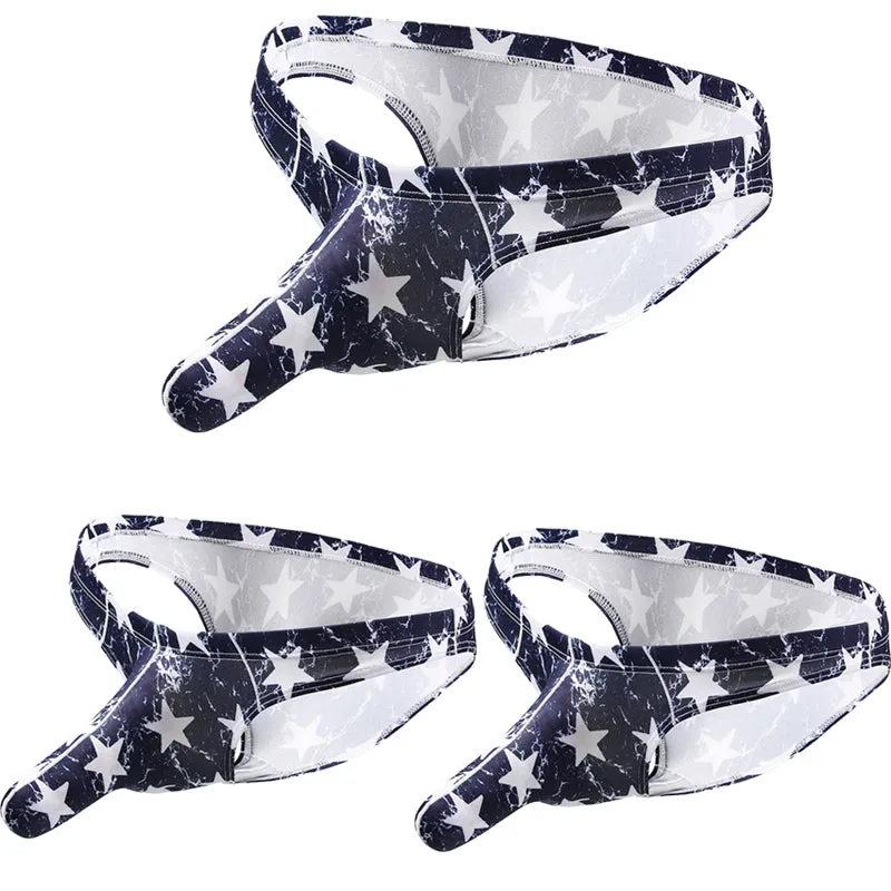 3 Pack Men's Printed Elephant Nose Sexy Underwear