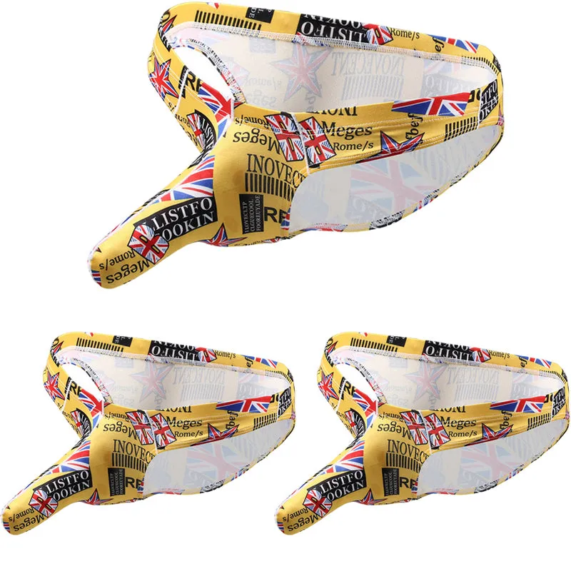 3 Pack Men's Printed Elephant Nose Sexy Underwear