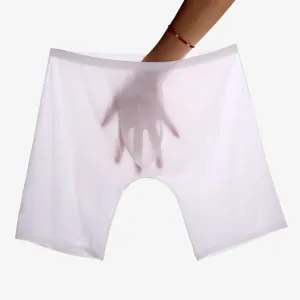3D Seamless Pouch-Men's Ultra Thin Ice Silk Extra Long Boxer Briefs Up To Size XXL(3-Pack) - JEWYEE YS56-5