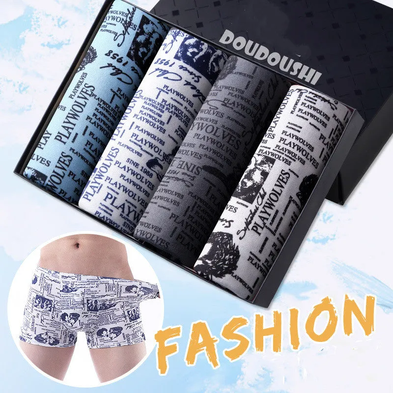 4 Pack Comfortable Breathable Boxer Shorts For Men