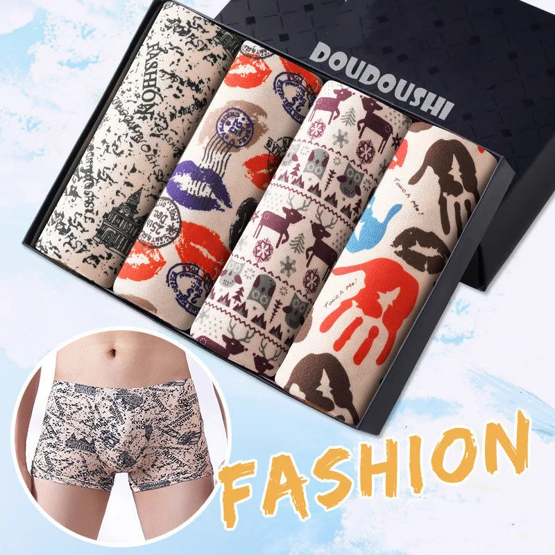4 Pack Comfortable Breathable Boxer Shorts For Men