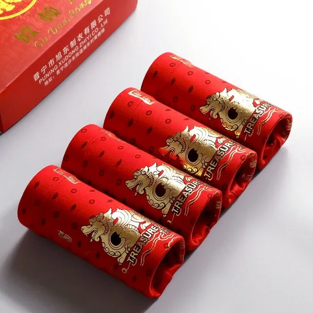 4pcs/lot Male Panties Men's Underwear Boxers Breathable Man Boxer Printed Underpants Comfortable Brand Shorts Herenonderbroek