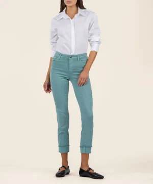 Amy Mid Rise Crop Straight Leg