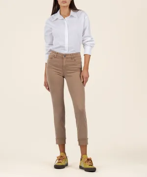 Amy Mid Rise Crop Straight Leg