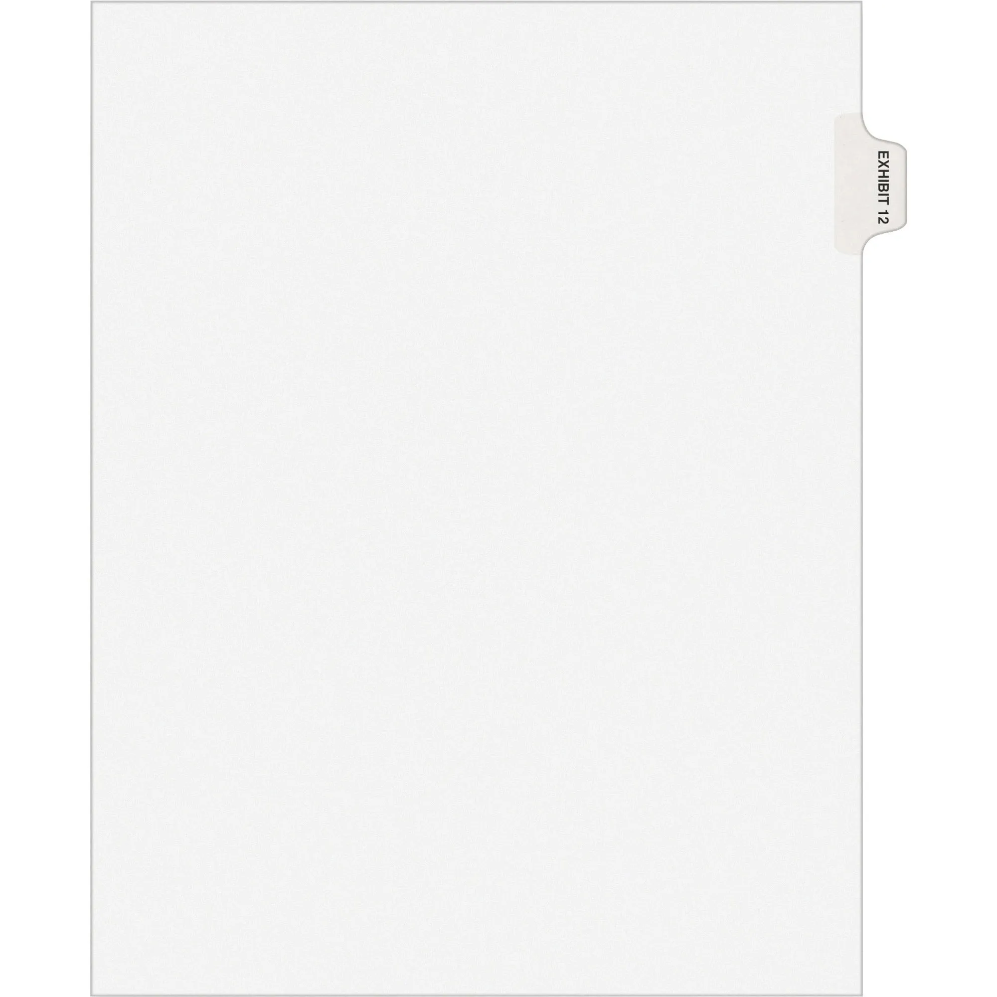 Avery® Individual Legal Dividers Avery® Style, Letter Size, Side Tab EXHIBIT 12 (82332)