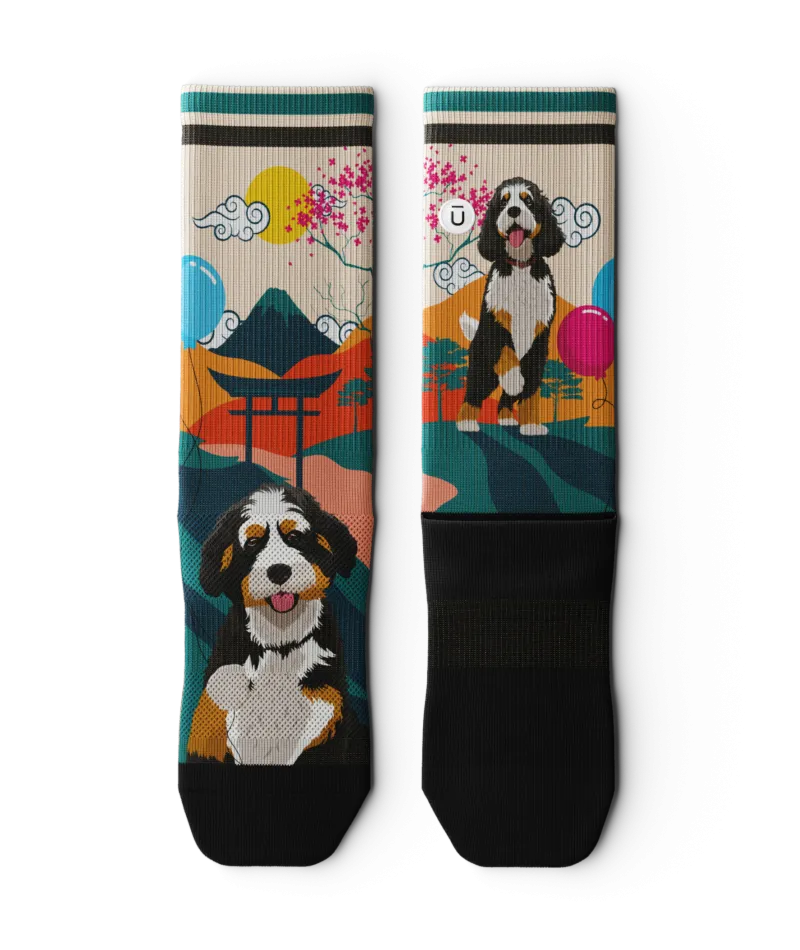 Bernedoodle Crew Socks