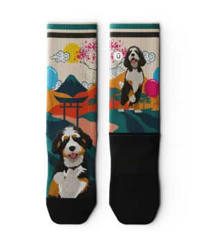Bernedoodle Crew Socks