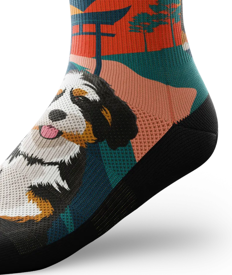 Bernedoodle Crew Socks