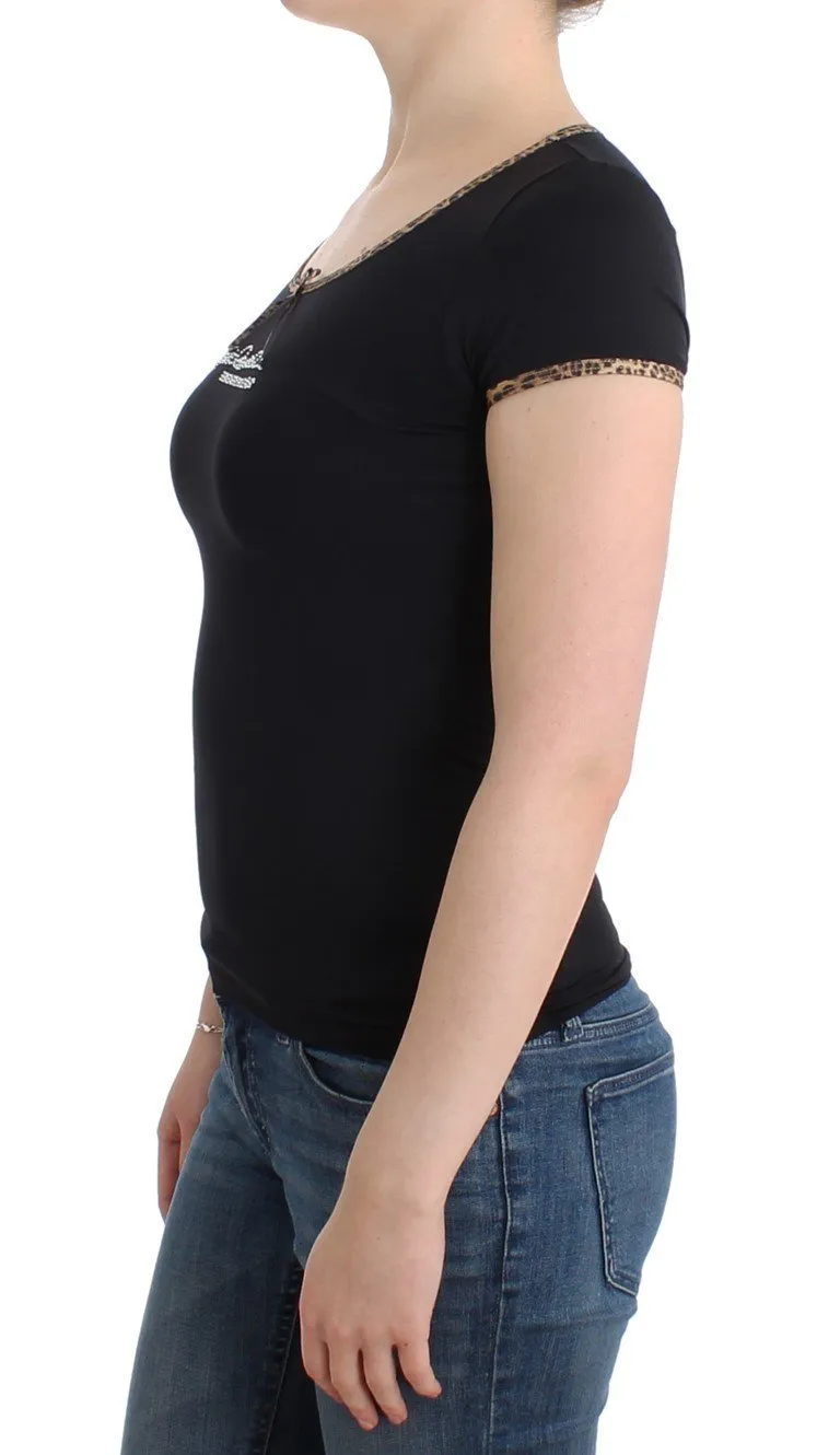 Black Nylon Top T-Shirt