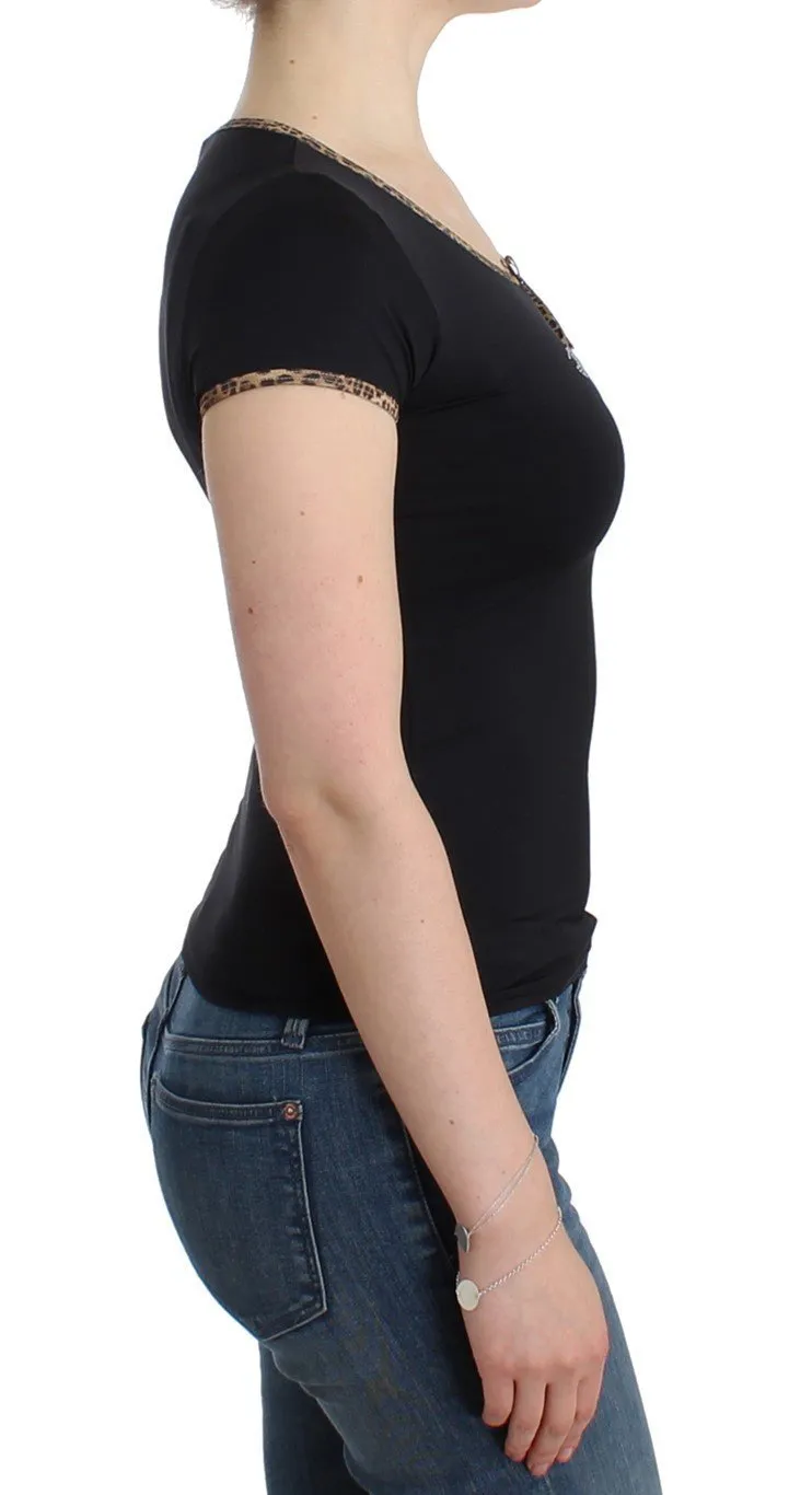 Black Nylon Top T-Shirt