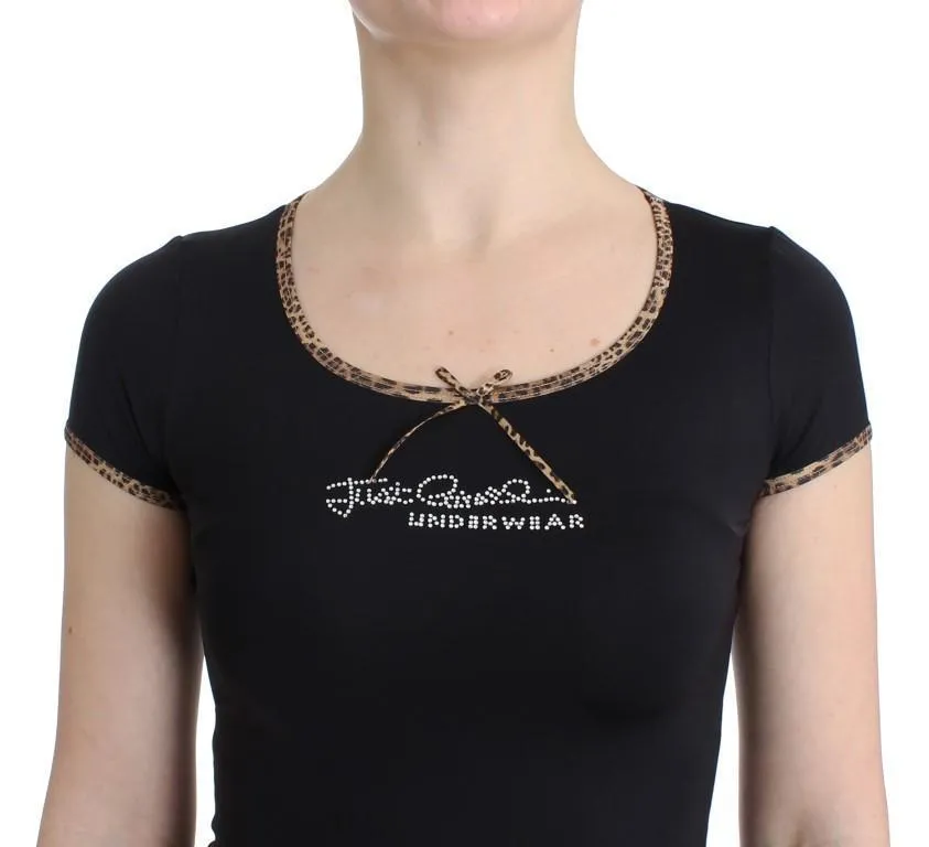 Black Nylon Top T-Shirt