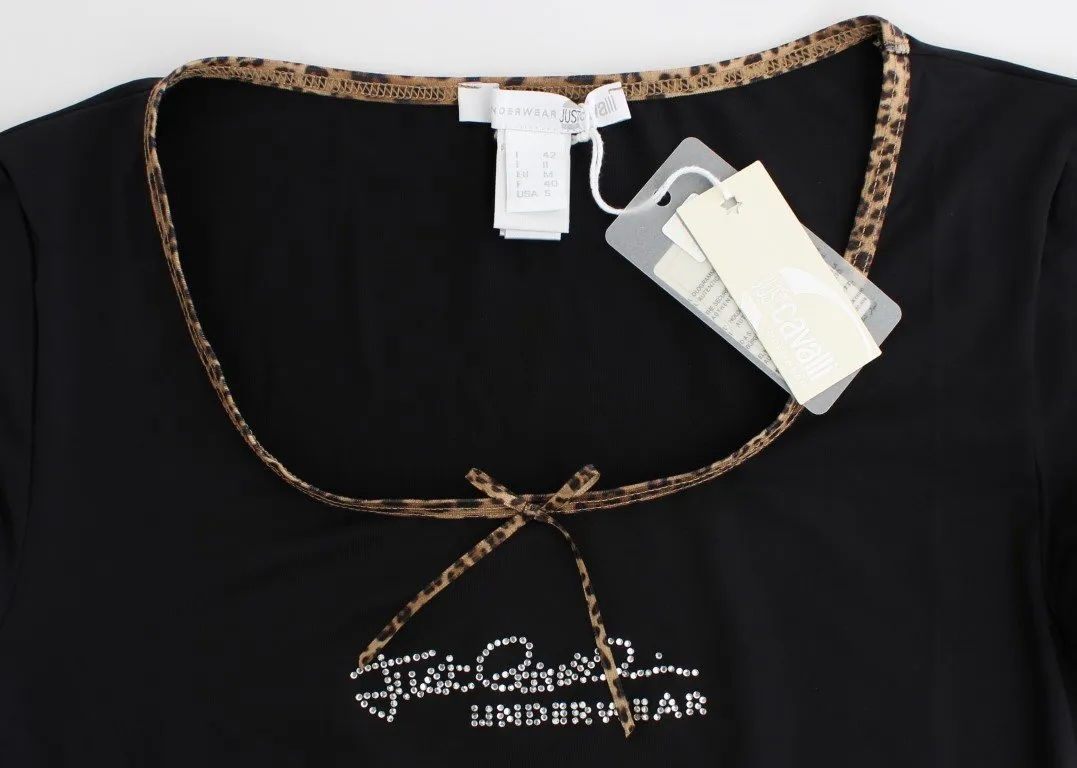 Black Nylon Top T-Shirt