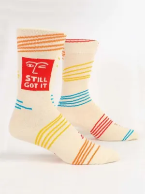 BlueQ Men's "Still Got It" Crew Socks