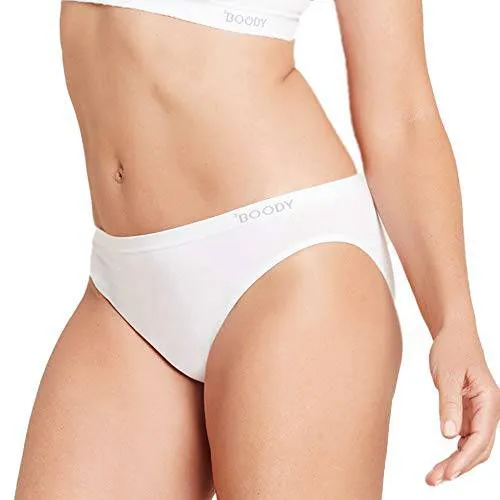 Boody Body EcoWear Women's Hipster Bikini Briefs - Bamboo Viscose - White - Medium