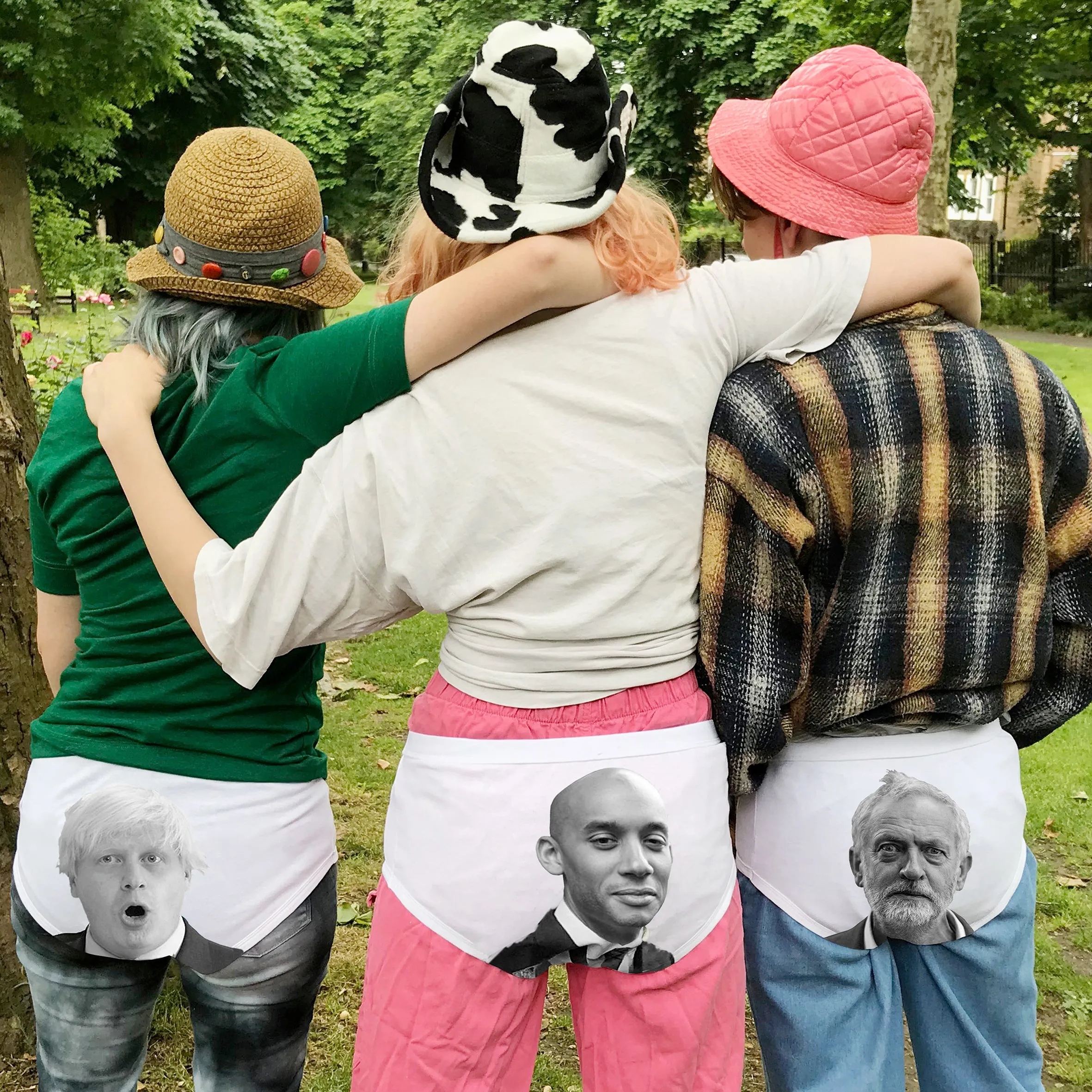 Boris Johnson's face on adult Political Pants