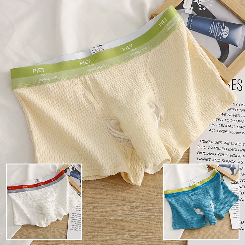 Bubble Cotton Soli Color Elephant Separate Design Men's Underwear