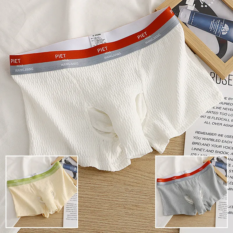 Bubble Cotton Soli Color Elephant Separate Design Men's Underwear