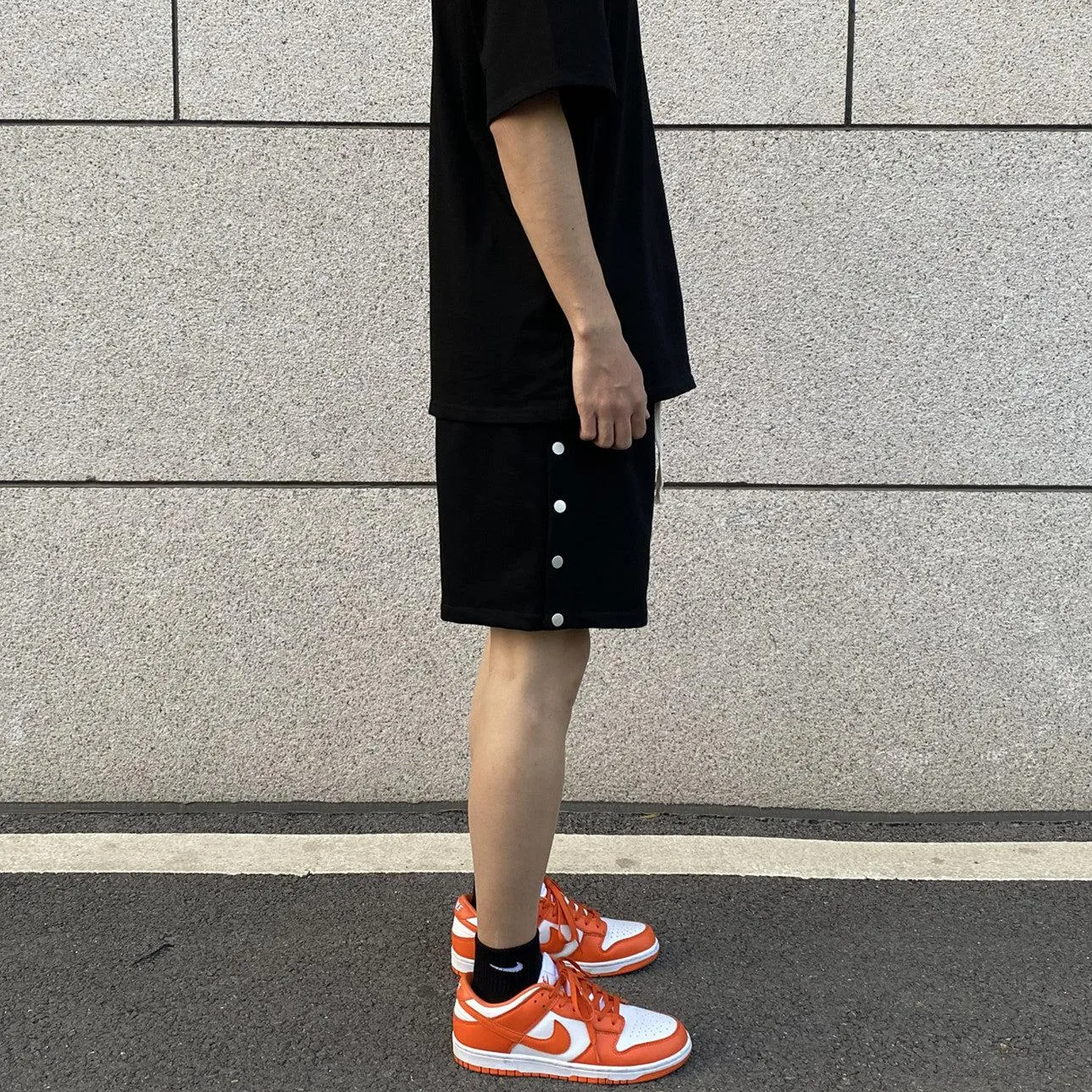 Button-up Elastic Shorts