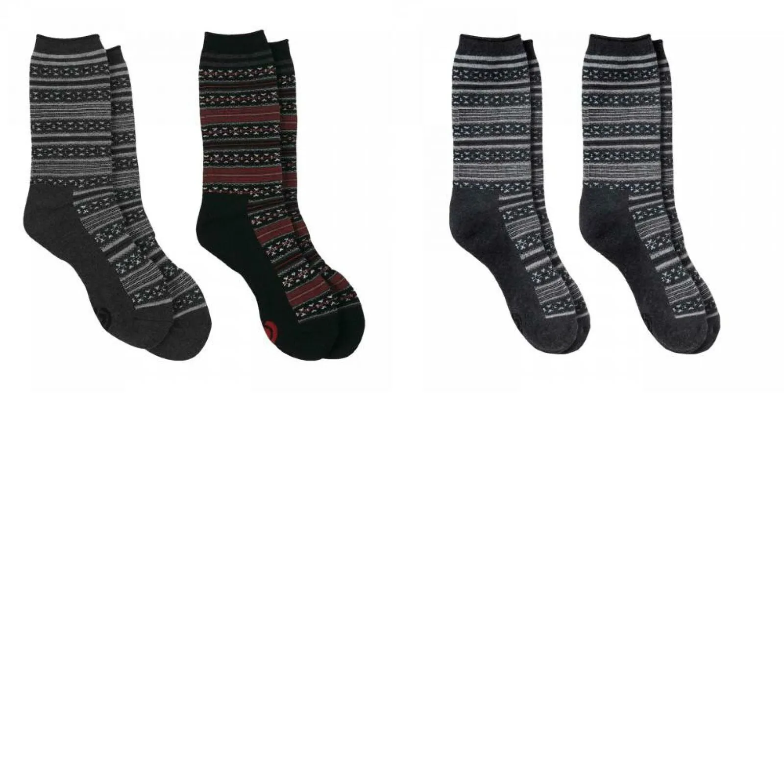 C9 Champion Women's 2 Pairs Full Cushion Fair Isle Crew Casual Socks