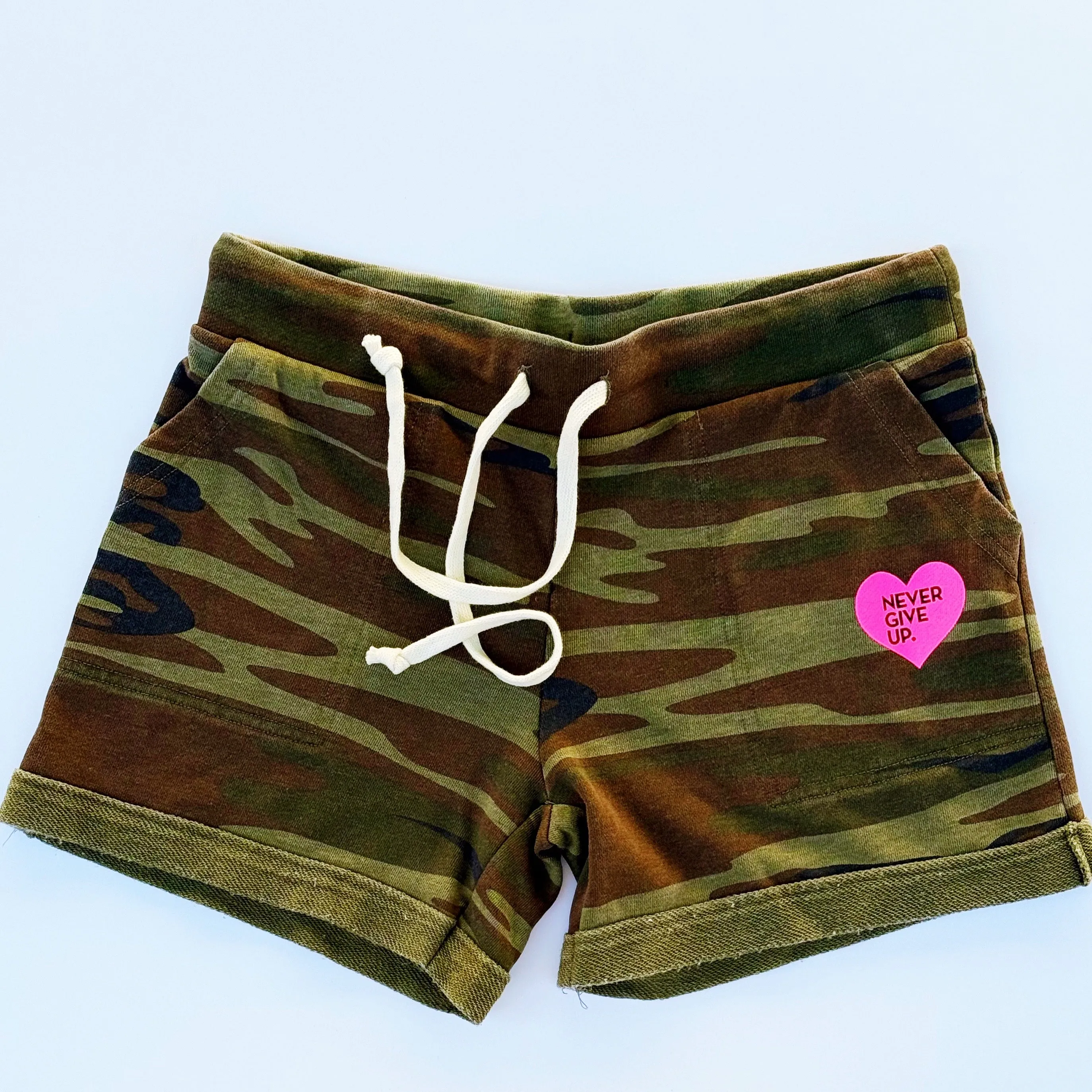 CAMO HEART SHORTS