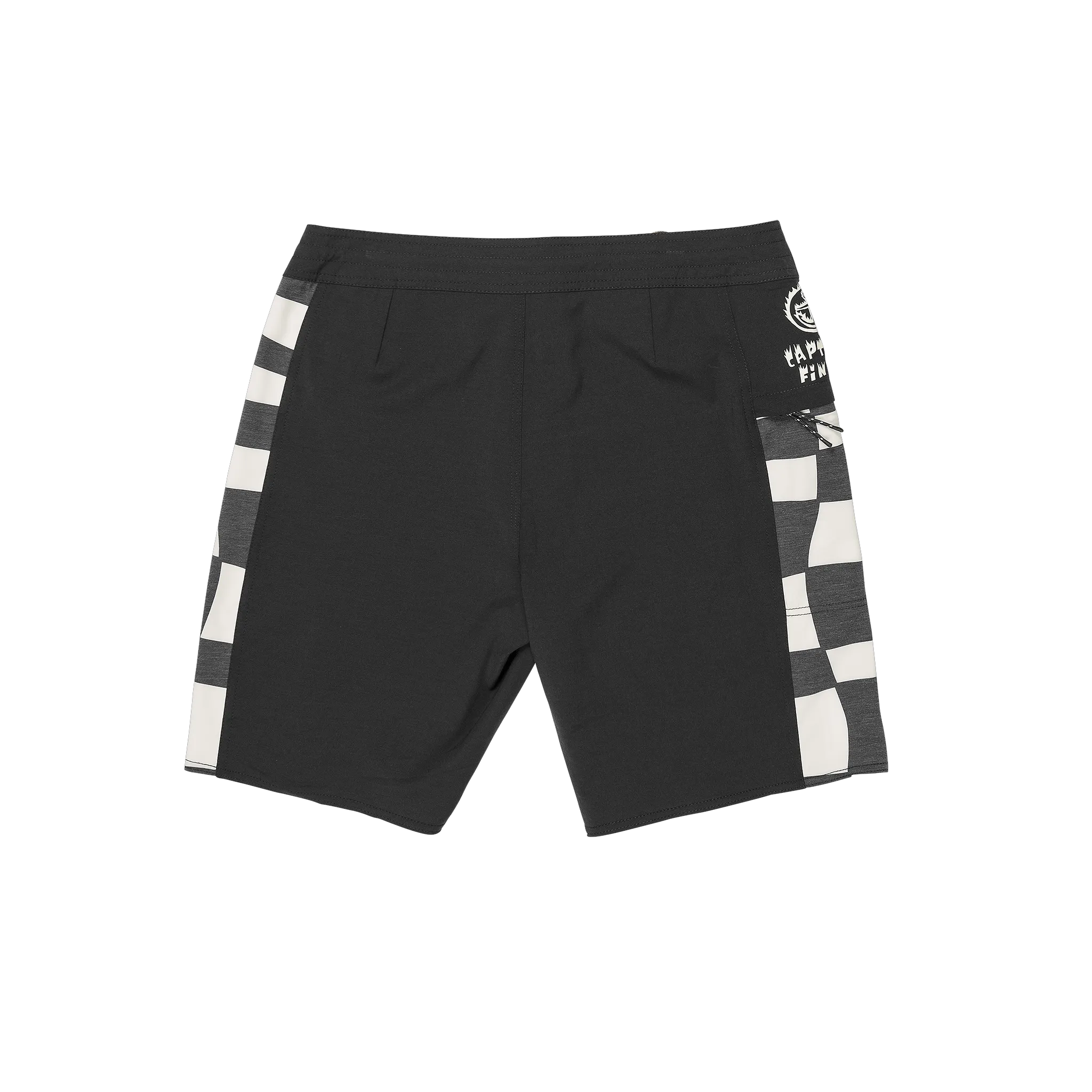 CAPTAIN FIN Keyhole Fire Check Shorts - Black