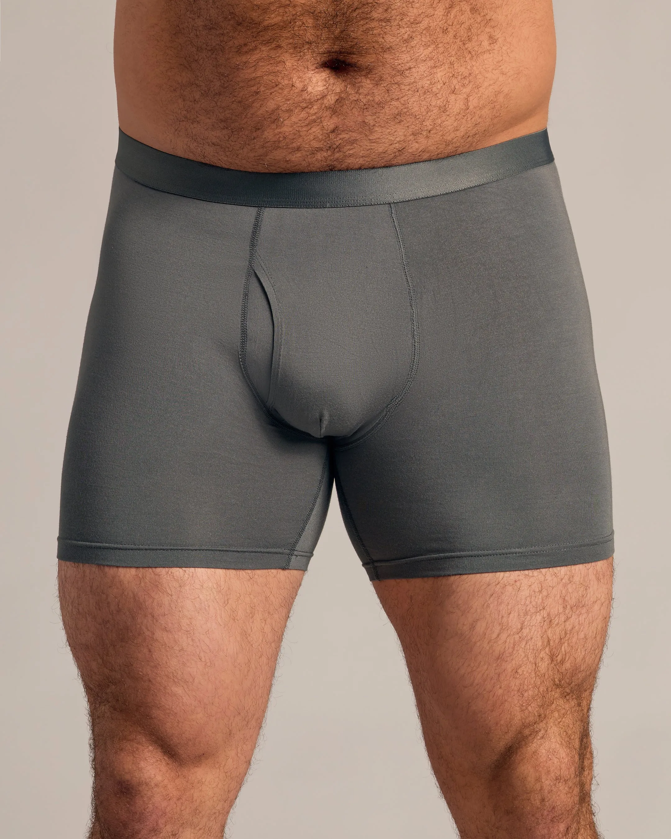 Carbon Boxer Briefs W/ Fly 6-Pack