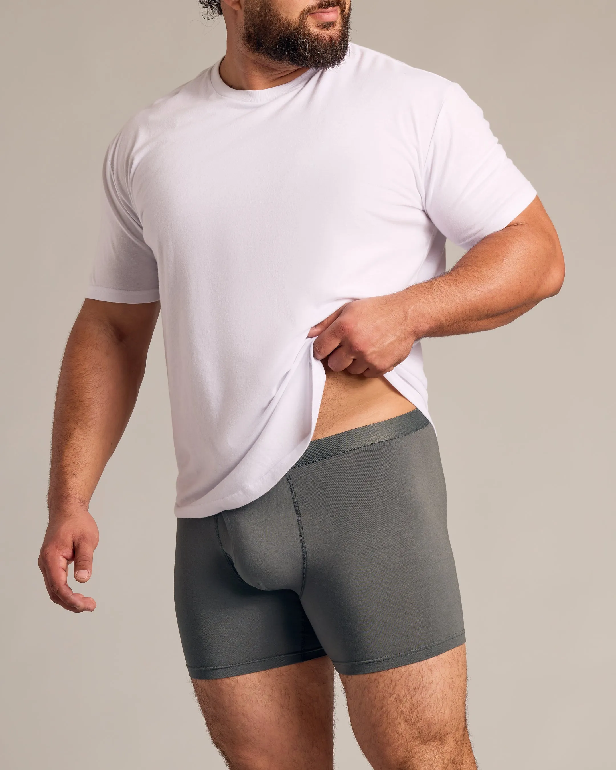 Carbon Boxer Briefs W/ Fly 6-Pack