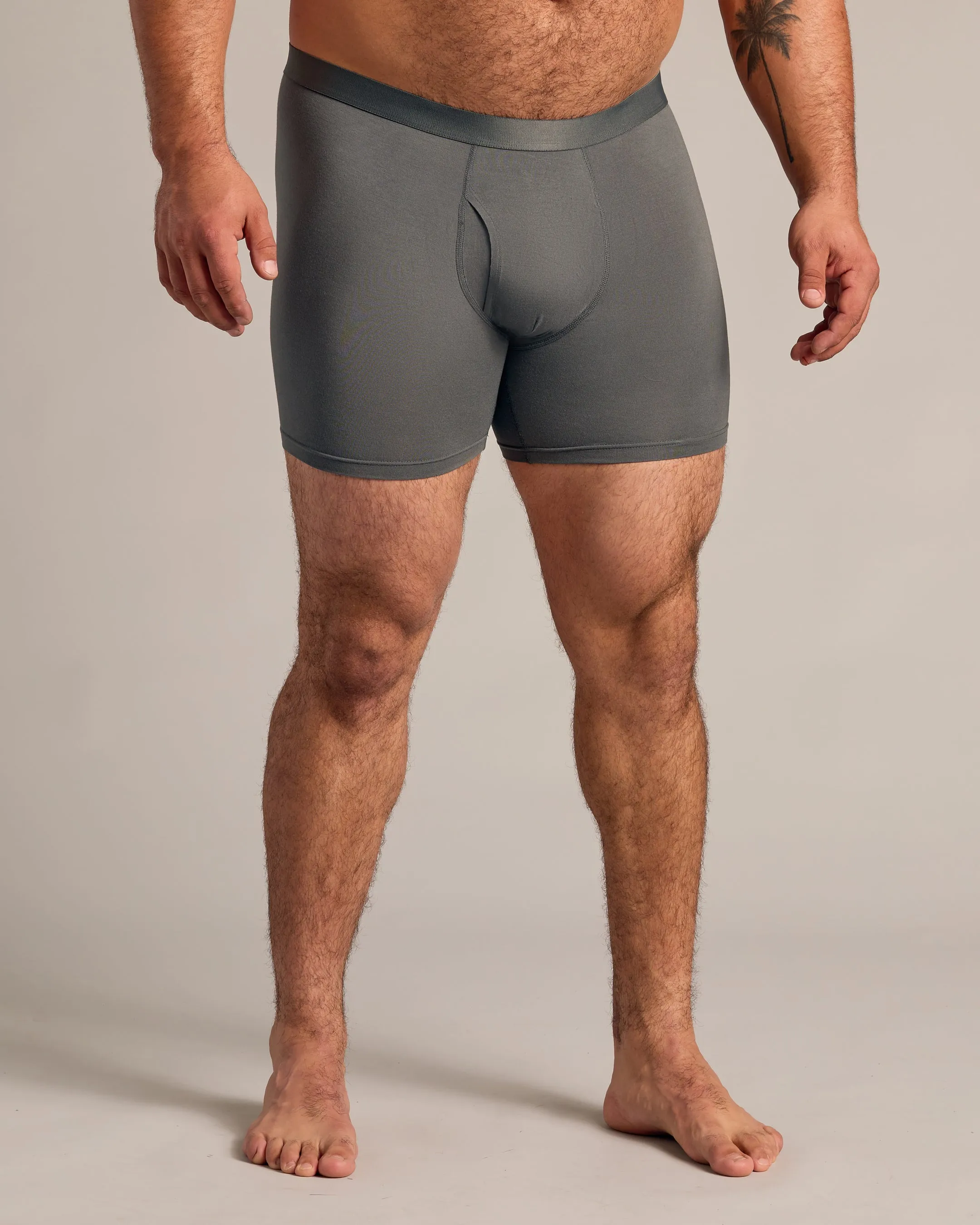Carbon Boxer Briefs W/ Fly 6-Pack