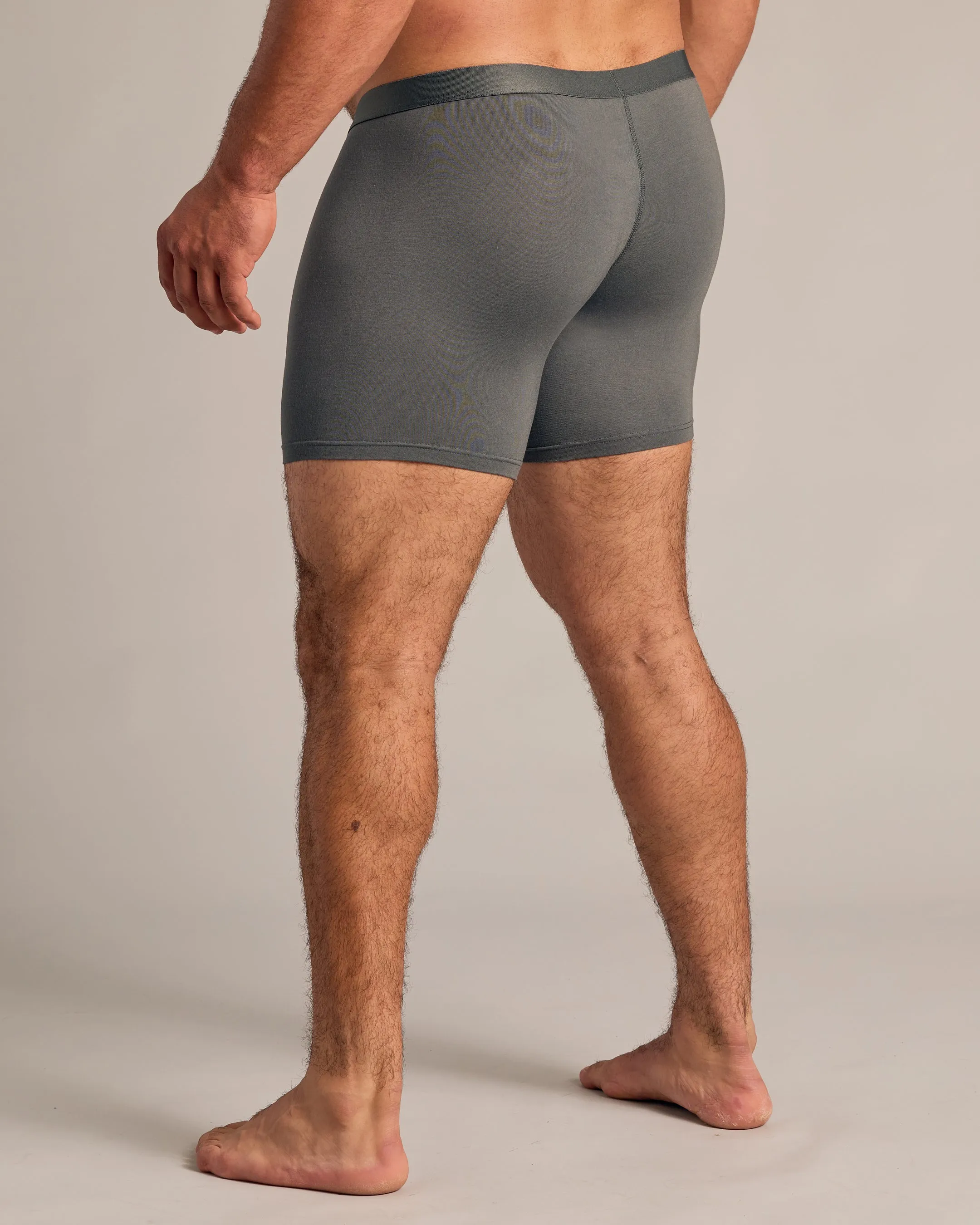 Carbon Boxer Briefs W/ Fly 6-Pack
