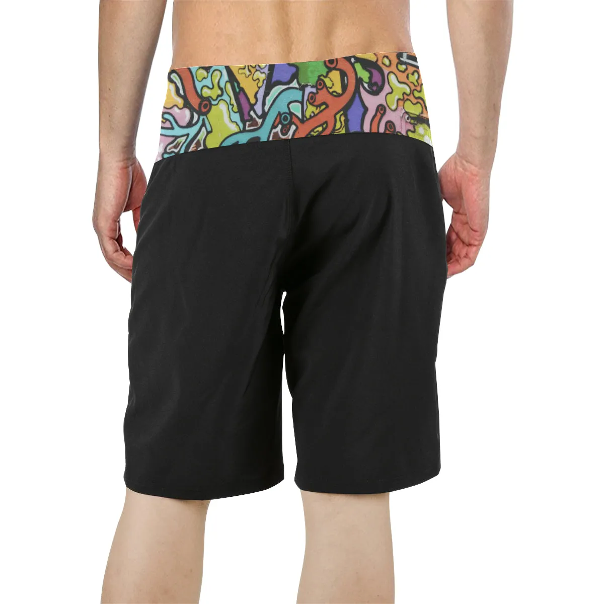 Cash Vision Graffiti Board Shorts - Black