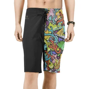 Cash Vision Graffiti Board Shorts - Black