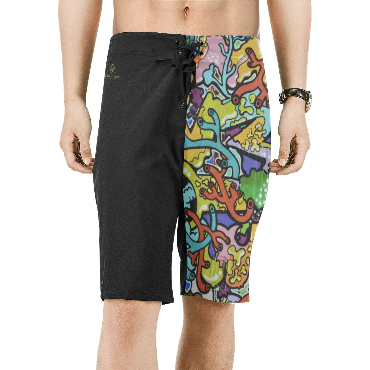 Cash Vision Graffiti Board Shorts - Black