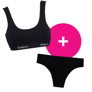 Classic Black - Women's Bralette and Seamless Brazilian Bundle
