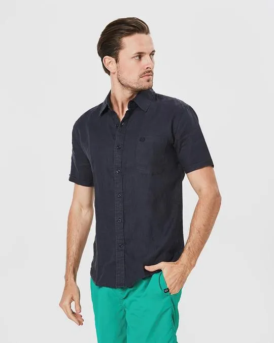 Coast Mens Short Sleeve Linen Shirt - 3 Colours