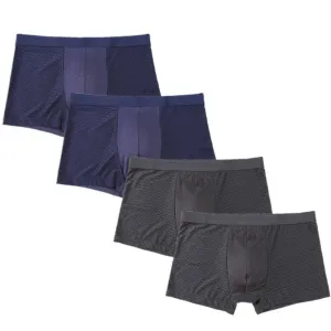 ContiNent 33 4pcs/Lot Men's Panties Male Underpants Man Pack Shorts Boxers Underwear Slip Homme Calzoncillos Bamboo Hole Large Size 5XL6XL7XL