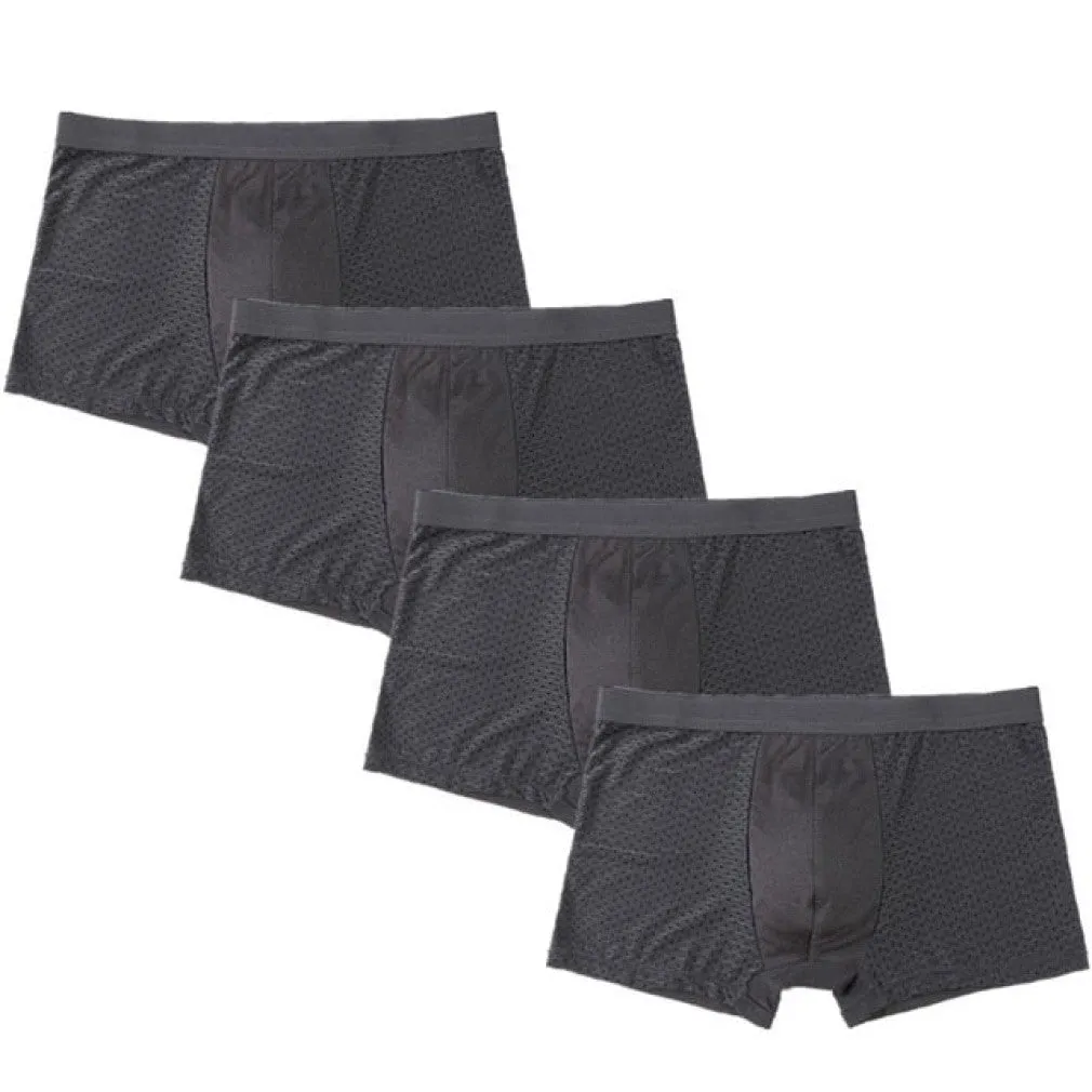 ContiNent 33 4pcs/Lot Men's Panties Male Underpants Man Pack Shorts Boxers Underwear Slip Homme Calzoncillos Bamboo Hole Large Size 5XL6XL7XL