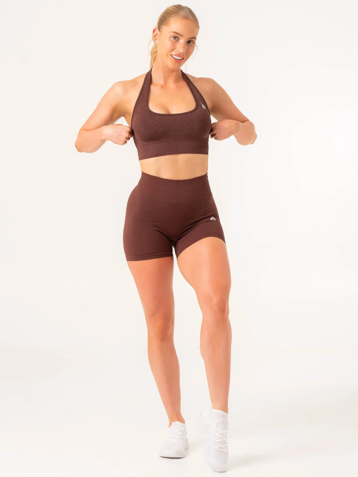 Contour Seamless Shorts - Chocolate Marl