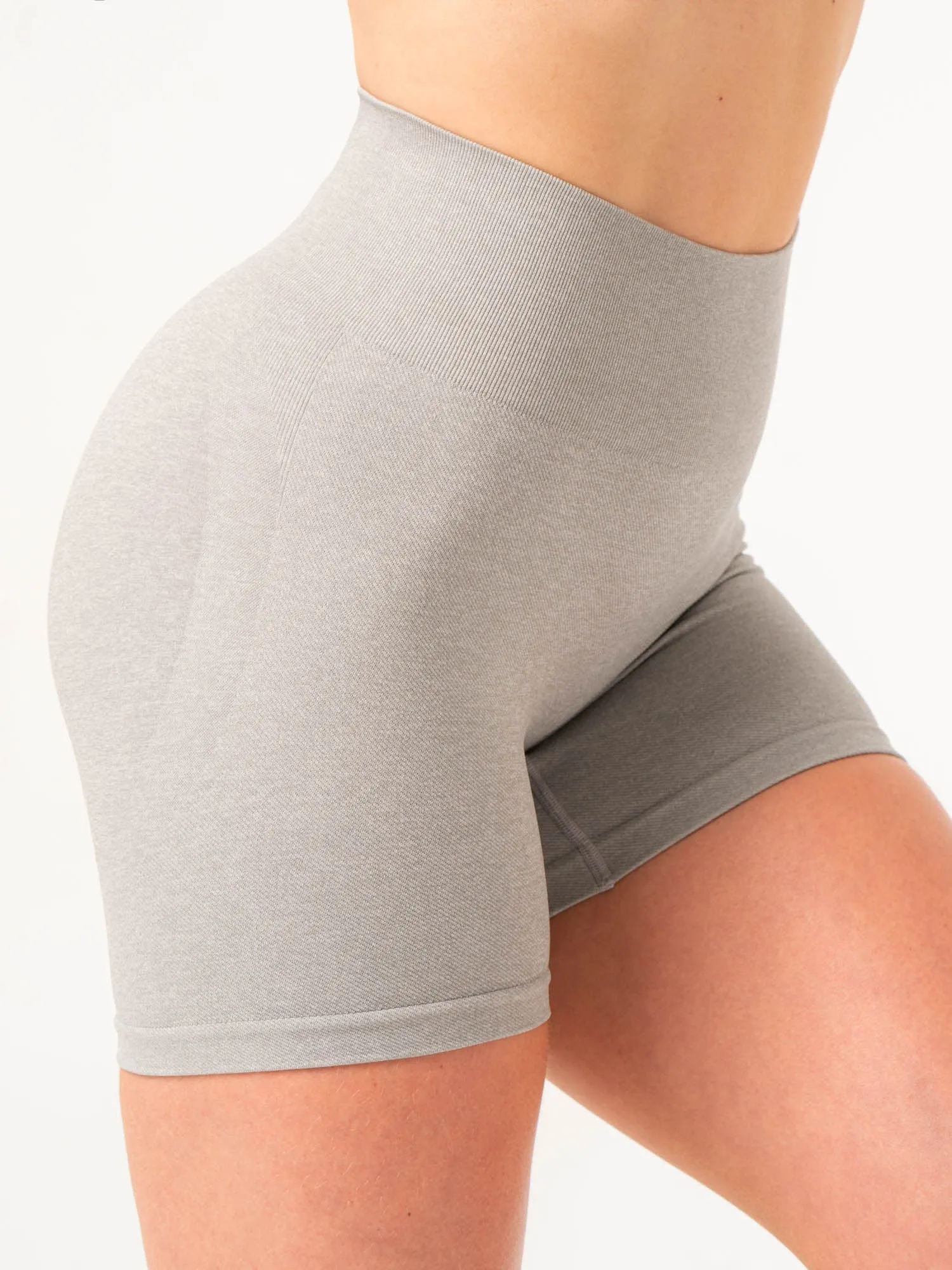 Contour Seamless Shorts - Light Grey Marl