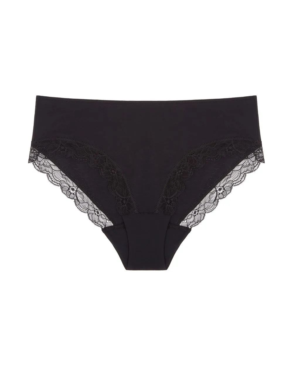 Cotton Lace Hi Cut Brief