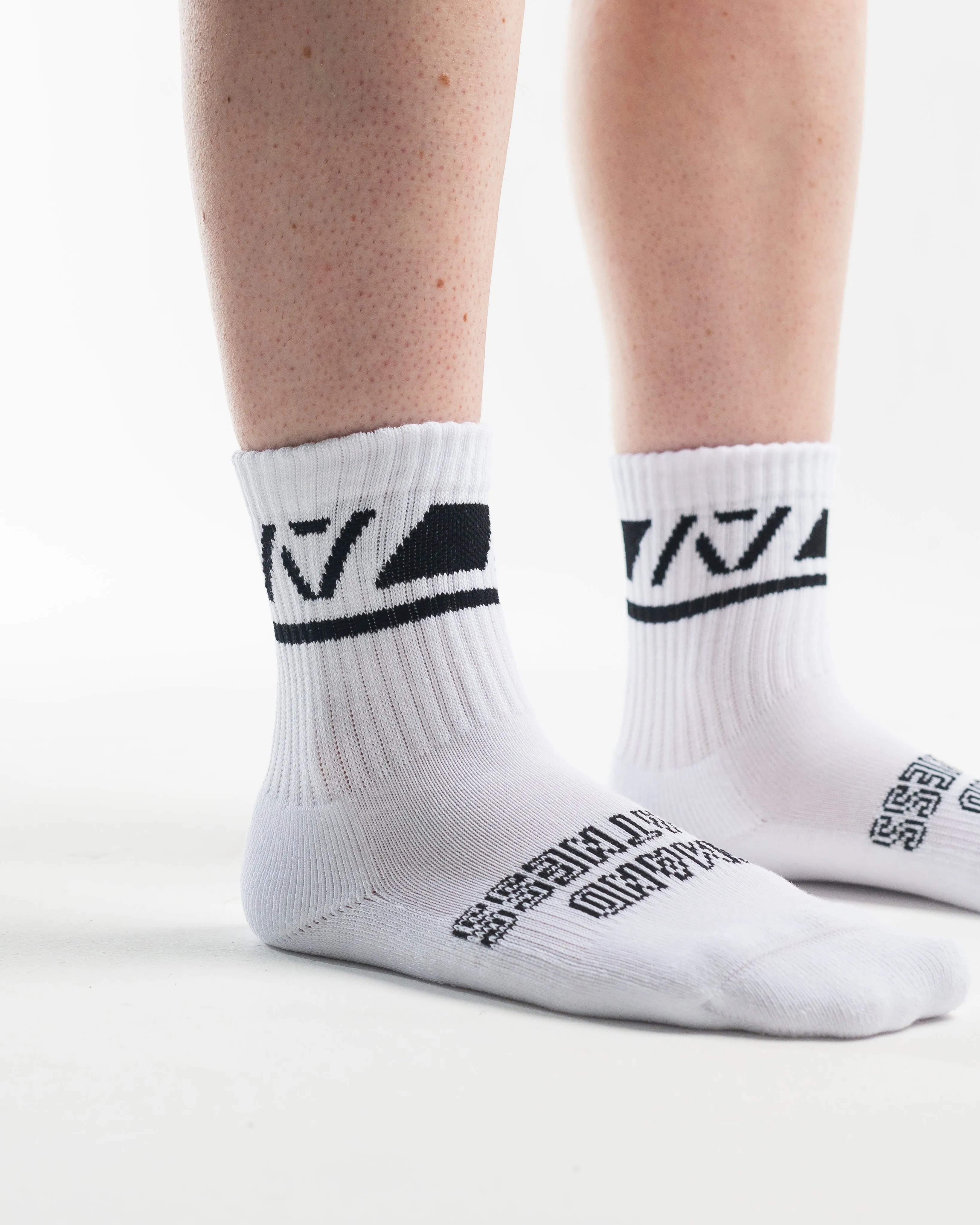Crew Socks - Domino White