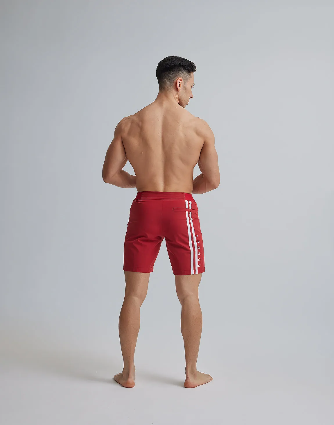 CRONOS 2LINE BOARD SHORTS【D.RED】