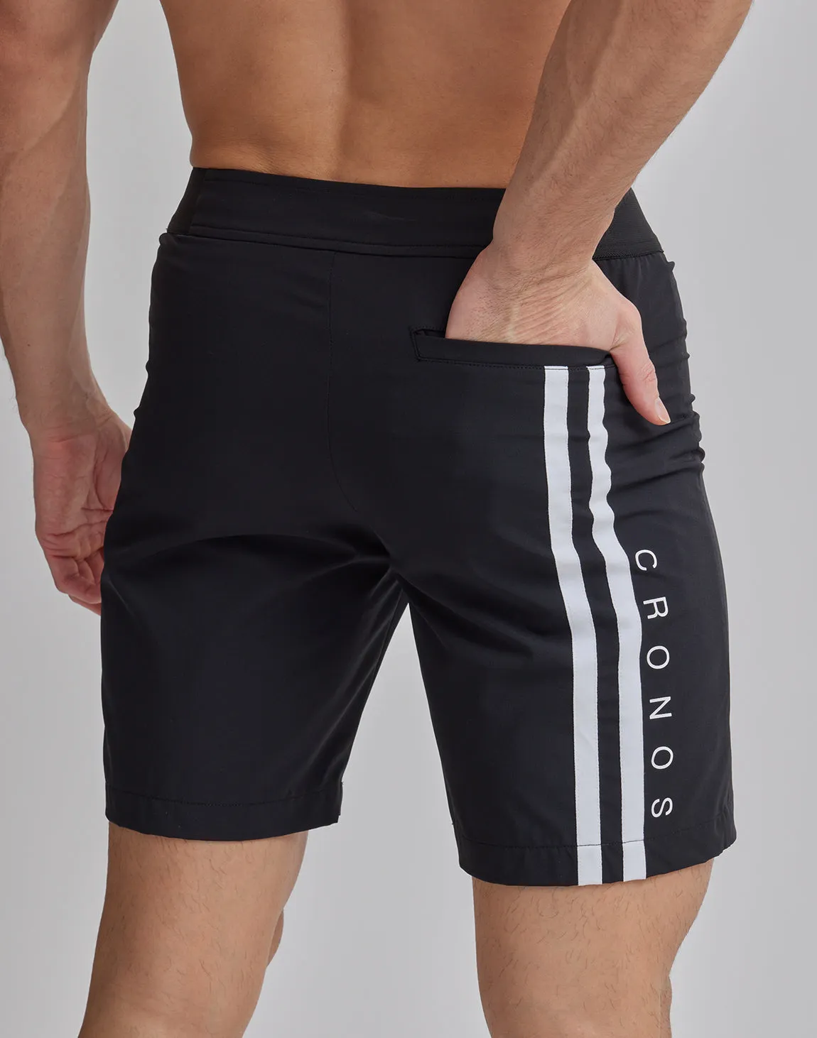 CRONOS 2LINE BOARD SHORTS【D.RED】