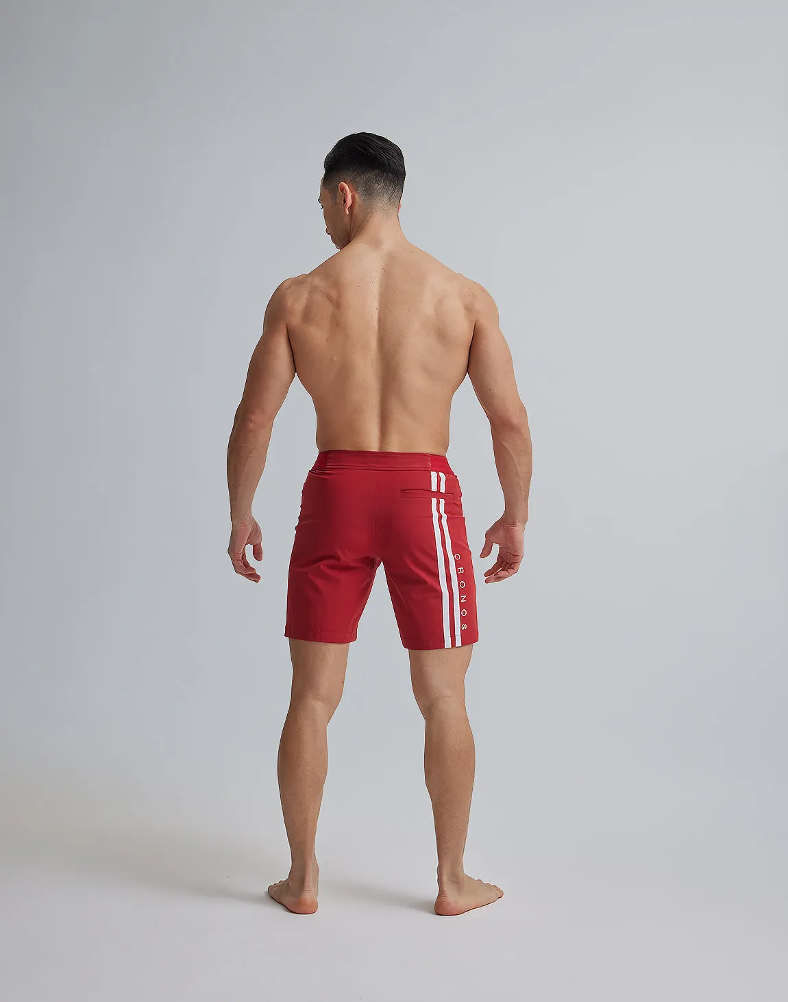 CRONOS 2LINE BOARD SHORTS【D.RED】