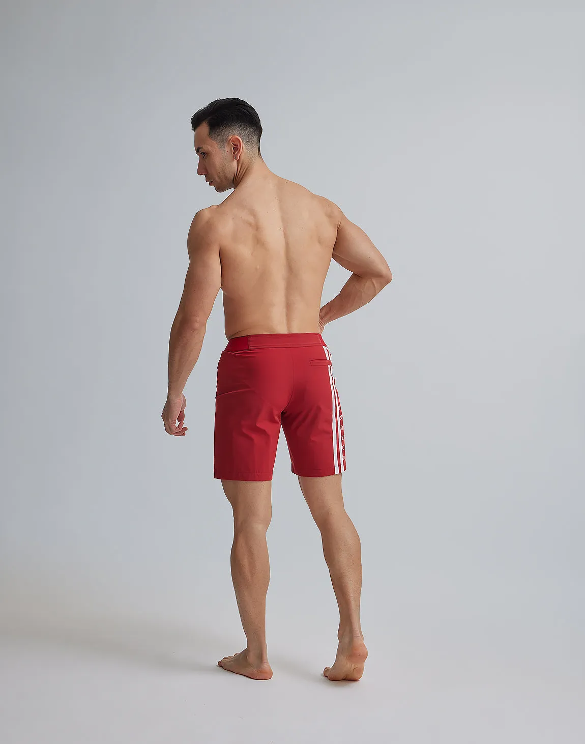 CRONOS 2LINE BOARD SHORTS【D.RED】